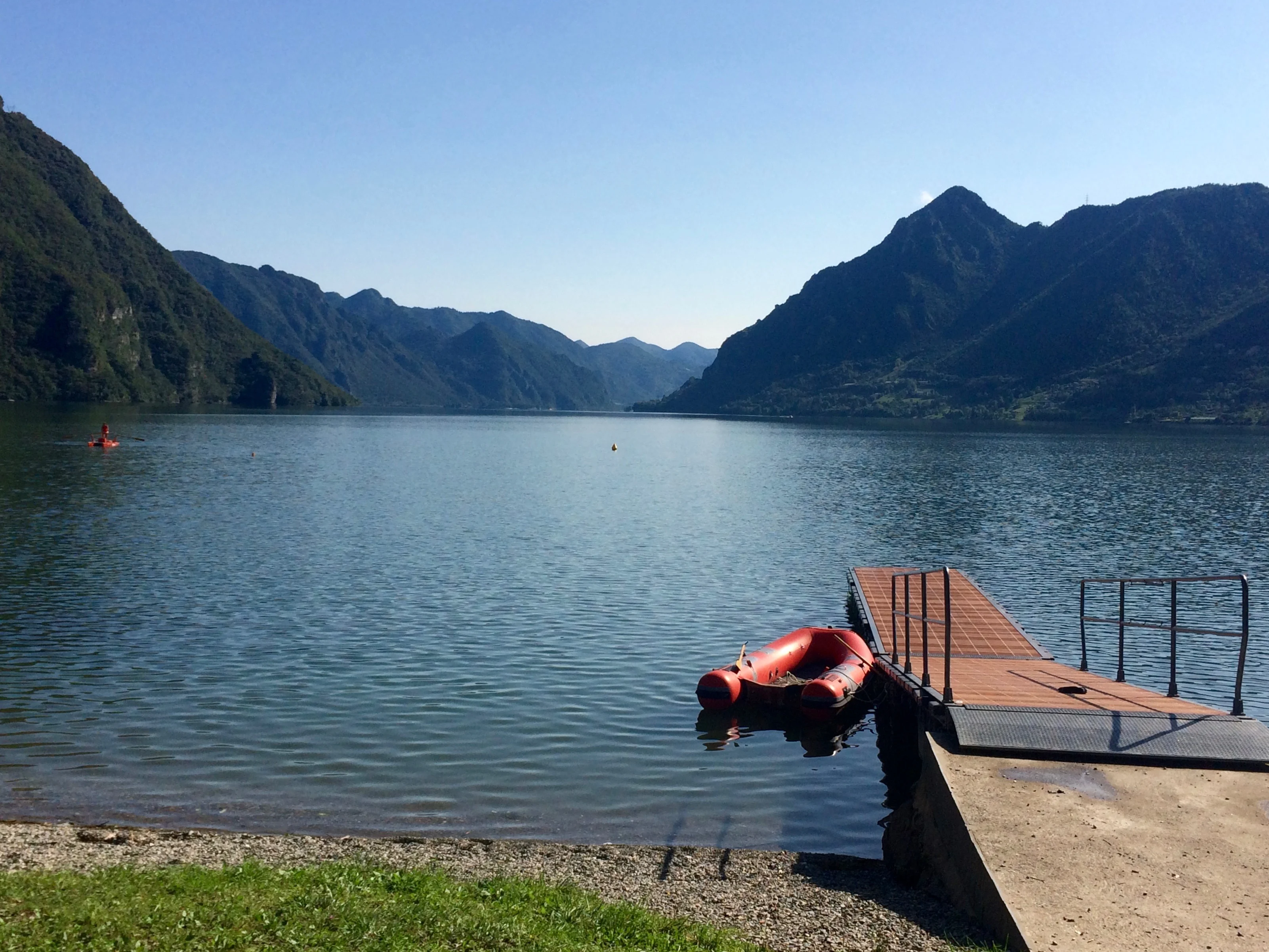Great dock to jump off and into Lake Idro!