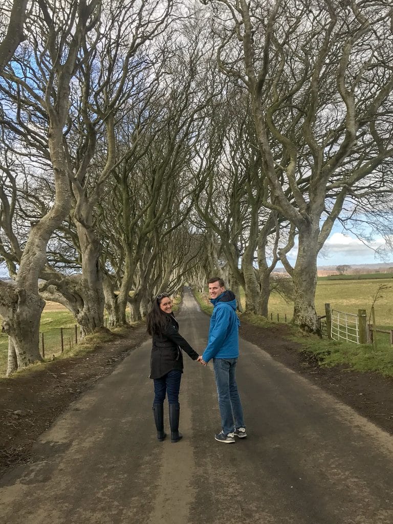 Do not forget your best walking shoes when you pack for Ireland. Not all the roads are paved like the Dark Hedges aka Kings Road.