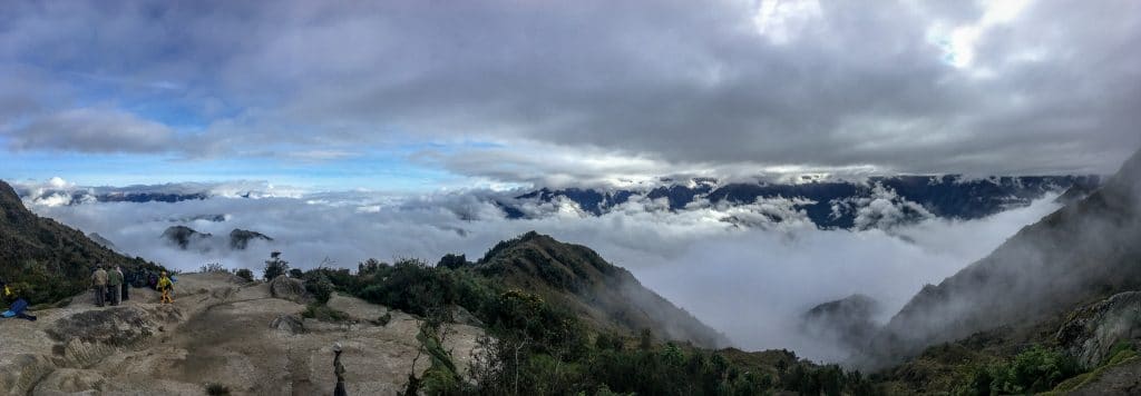 Weather on the Inca trail can be stunningly beautiful 