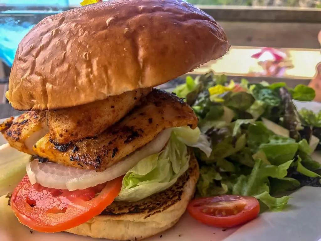 The fish sandwich is one of the most popular Bermudian dishes on the island and cannot be missed. The best one we had was at Coconuts at The Reefs Resort & Club.