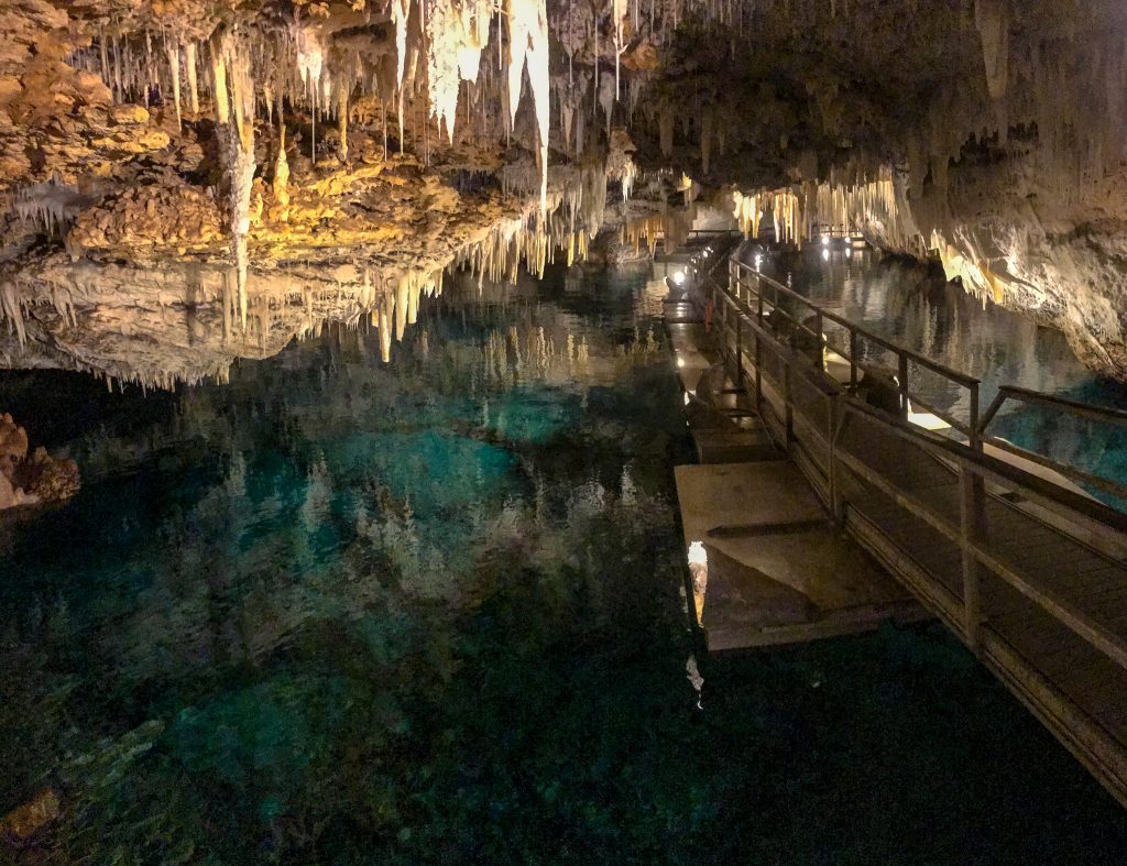 One of the best things to do in Bermuda is exploring the Crystal Caves. This cave is incredible! 