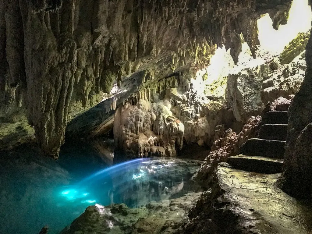 One of the many beautiful caves at Tom Moore's Jungle in Bermuda