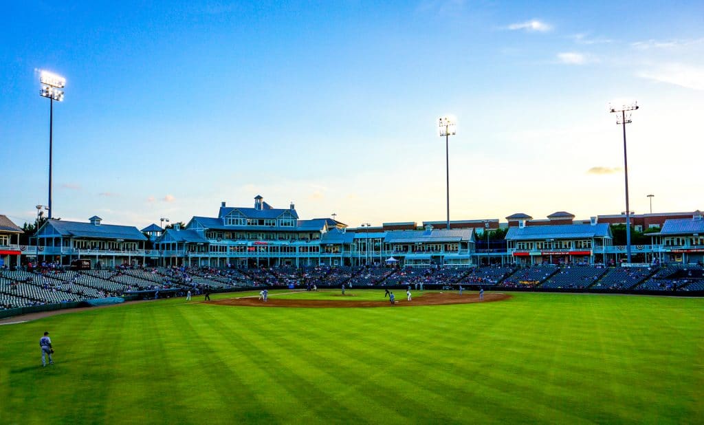 A picturesque photo of the RoughRiders baseball field.