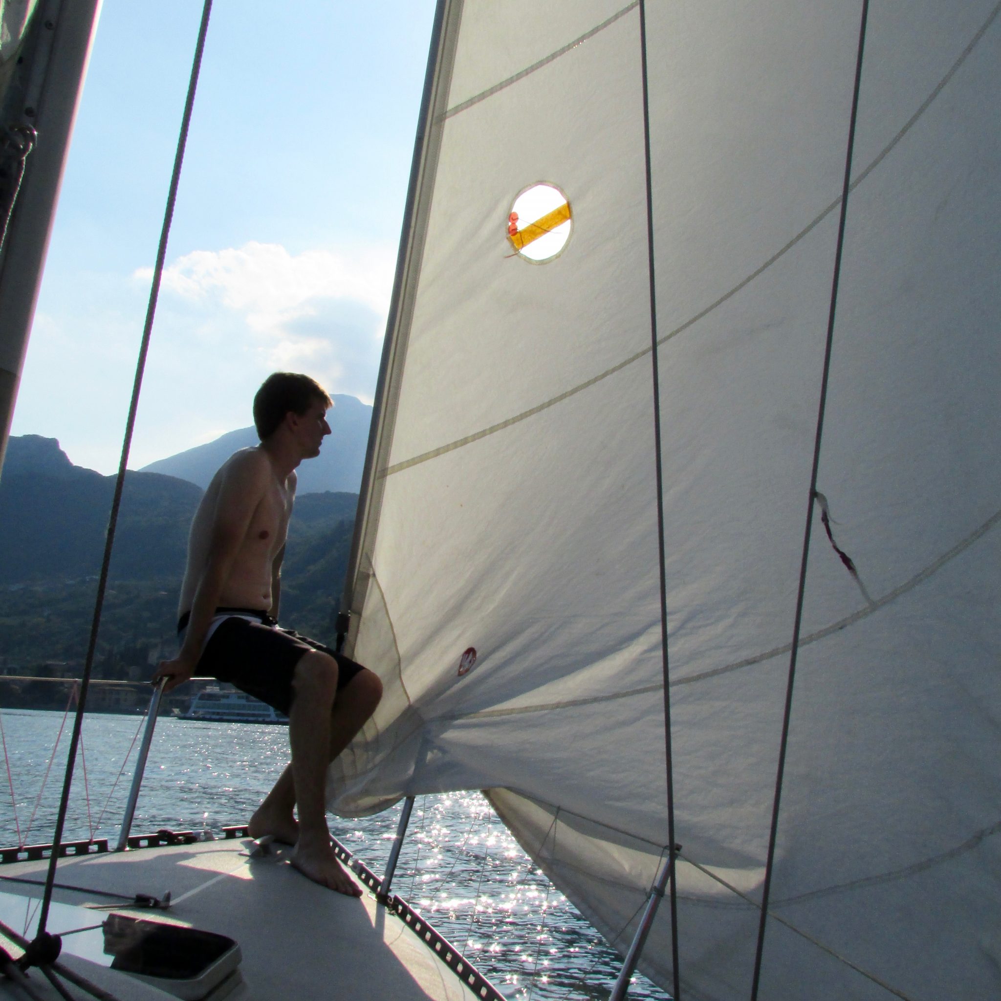 Sailing on Lake Garda, Italy