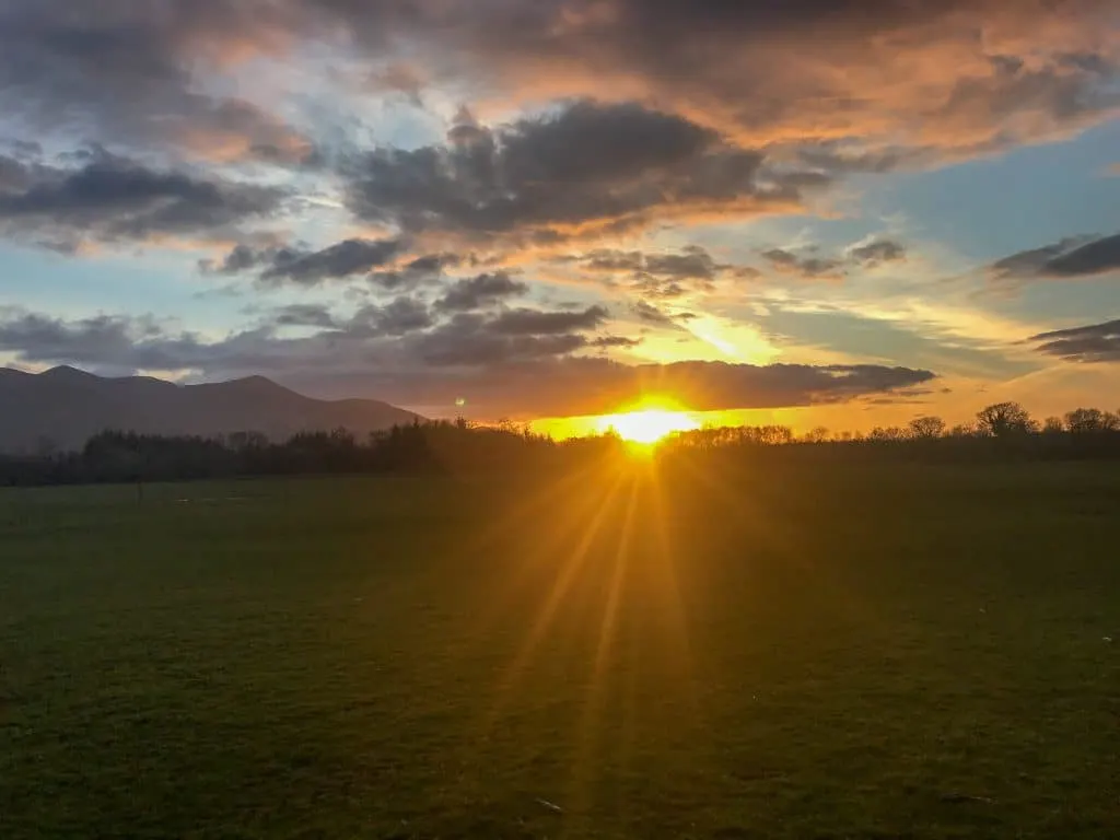 Sunset at Cahernane House Hotel. A boutique hotel in Killarney, Ireland.