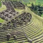 View of the Llactapata Ruins along the Inca trail
