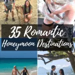 Looking for a romantic honeymoon destination? Look no further, we have 35 perfect honeymoon destinations that you are bound to fall in love with. From relaxing beaches, to adventures in Africa, we have several stories and destinations to share from travel couples first hand experiences. #Honeymoon #Romantic #TravelCouple