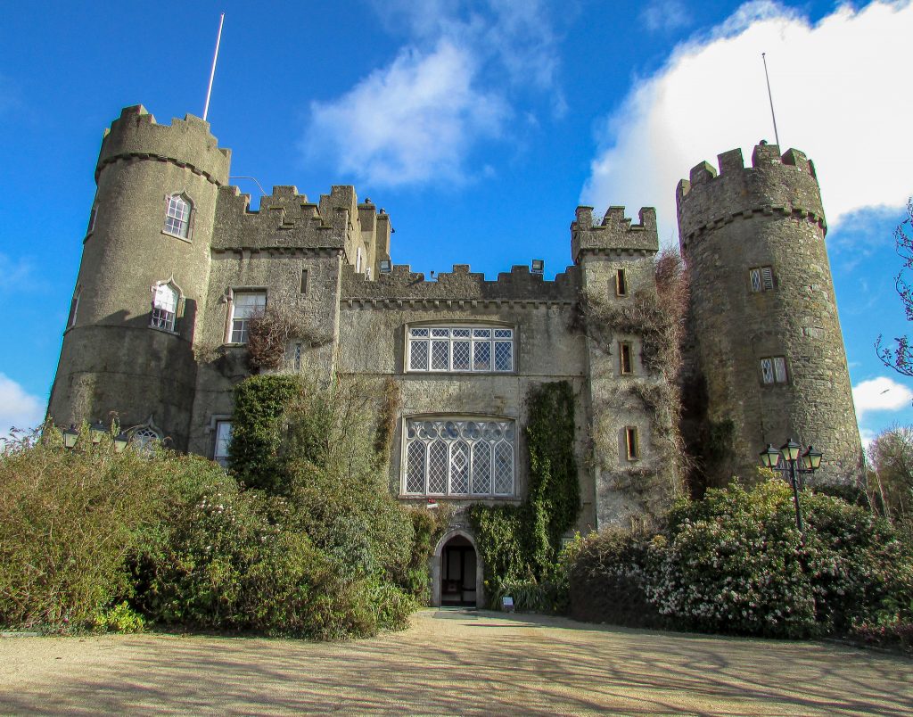 Malahide Castle is only 15 minutes from Dublin airport, which makes it an easy castle to visit as soon as you land! There is also a beautiful garden and Fairy Trail to enjoy for all ages. Guided tours of the castle is also offered daily.