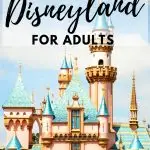 The iconic Disneyland castle in Anaheim, California. This Pin has everything you need to know about the fun things to do at Disneyland for adults.