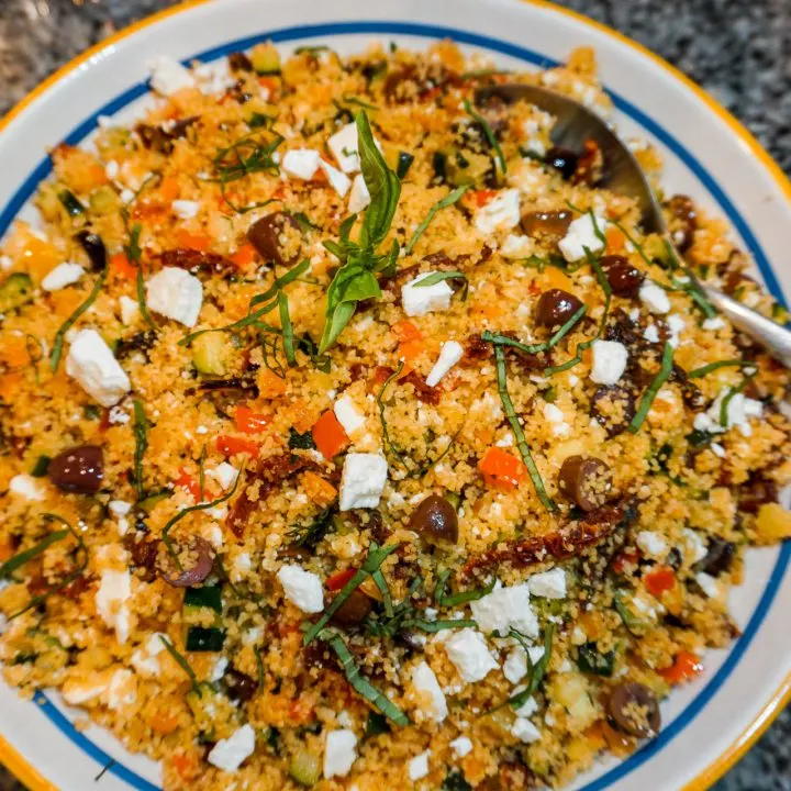 Mediterranean Couscous Salad with Vegetables