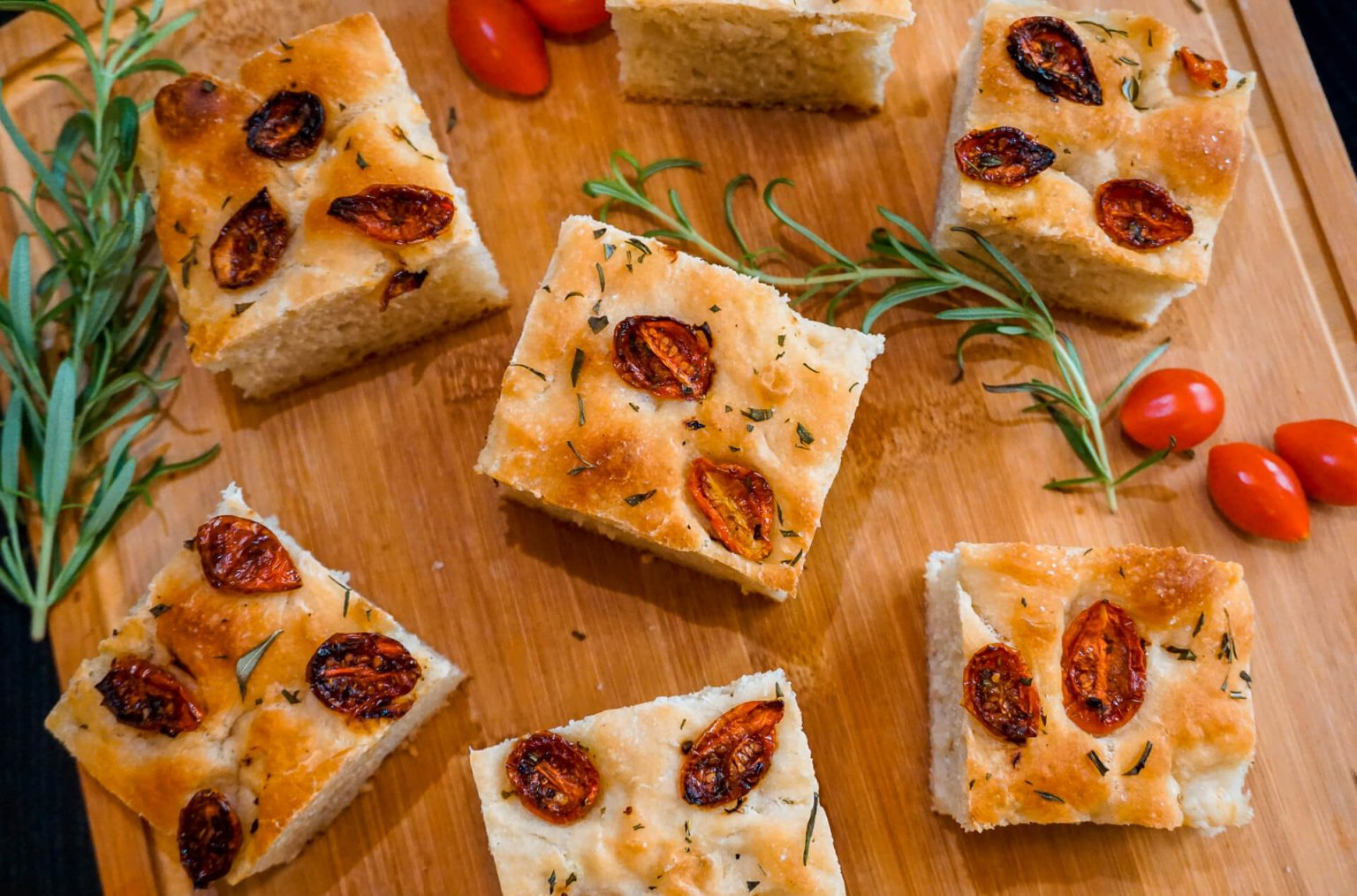 Roasted Cherry Tomato & Rosemary Focaccia Authentic Italian Recipe