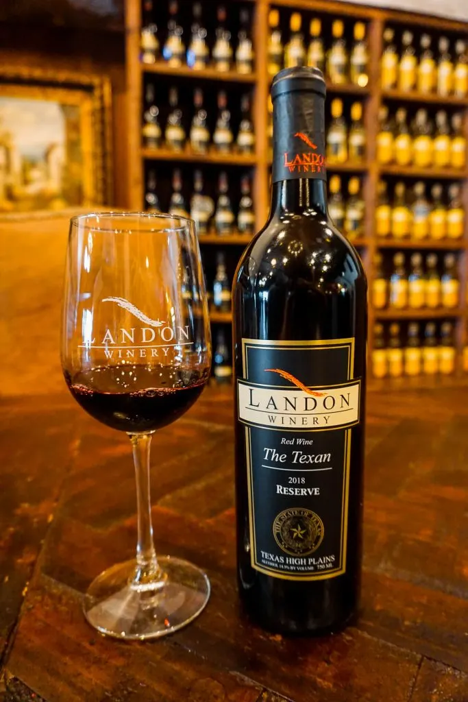 A bottle of Landon Winery's trademarked 