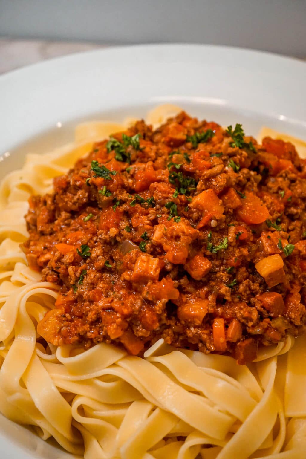 The Best Slow Cooker Bolognese Sauce Recipe with Tagliatelle Pasta