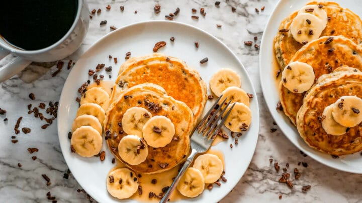 Healthy Banana Cacao Nib Pancakes – A Superfood Recipe!