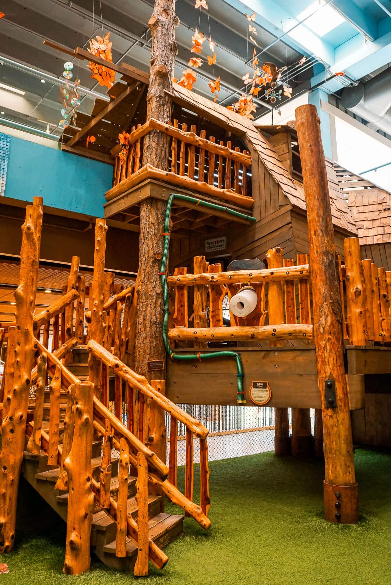 A wooden tree house at Science Museum Oklahoma.