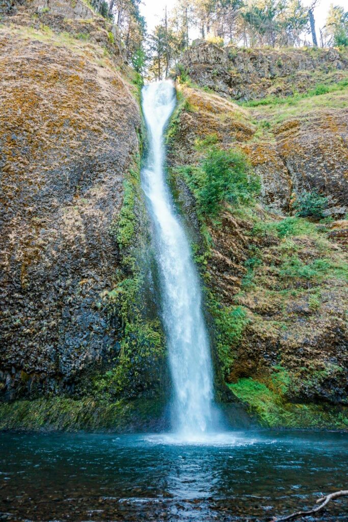 Horsetail Falls, a cascading horsetail waterfall in Columbia River Gorge