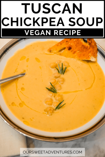 Creamy Tuscan Chickpea Soup Recipe - (Vegan Friendly)