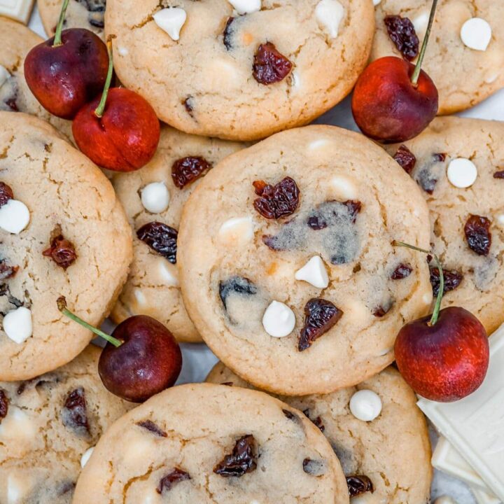 White Chocolate Cherry Cookies