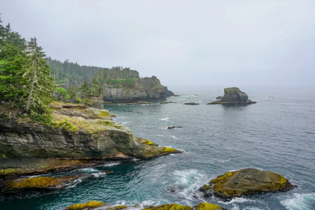 Cape Flattery, the northerwestmost point in the contiguous United States. One of the best places to include in a 3 days in Olympic National Park itinerary,